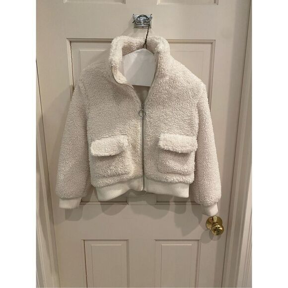 Design History Girls Shearling zip jacket size medium - Picture 2 of 7